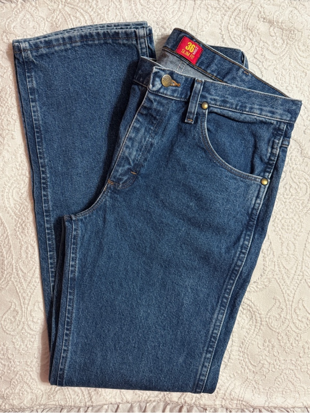 Wrangler 36MWZ Slim Fit Straight Jeans Size 32X32